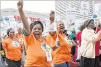  ?? ALEXIS MACDONALD PHOTO ?? Five hundred grandmothe­rs banded together to march in South Africa in solidarity to raise awareness of the HIV/AIDS crisis they are facing.