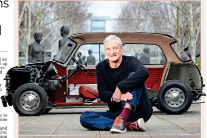  ??  ?? CLEANING UP: Sir James Dyson, pictured at his technology centre, has seen sales soar to £4.4 billion