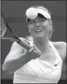  ??  ?? SANG TAN/AP Maria Sharapova will drop from No. 1 in the rankings after a loss to Sabine Lisicki.