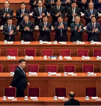  ??  ?? CHAIRMAN
FOR LIFE
Xi Jinping at the National People’s Congress on March 20