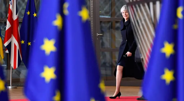  ??  ?? BREXIT ON THE HORIZON: Britain’s Prime Minister Theresa May arrives to attend the European Union summit in Brussels last week