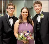  ??  ?? Siblings of the bride, John Luft of Little Rock, Janie Blair Luft of Dallas, and Tim Luft of Little Rock