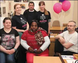  ??  ?? BELOW: At the open day in the Louth Volunteer Centre were Lorna Redmond, Nyasha Kwaiparima, Martin Boyle, Grainne Berrill, Shane Heeney and Martina Yates.