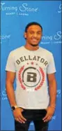  ?? KYLE MENNIG — ONEIDA DAILY
DISPATCH ?? MMA fighter AJ McKee poses for a picture at Turning Stone Resort and Casino in Vernona on Friday. McKee will fight at Turning Stone on Aug. 25as part of Bellator 182.