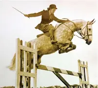  ?? ?? Showjumpin­g at Southport Flower Show in 1950