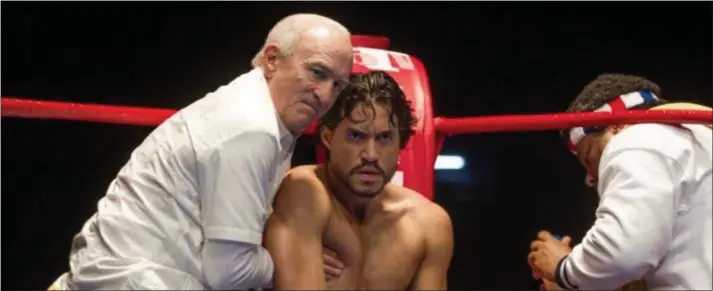  ??  ?? Robert De Niro, left, and Edgar Ramirez appear in a scene from “Hands of Stone.”