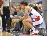  ?? NICK WASS/ASSOCIATED PRESS ?? Forward Kelly Oubre Jr., who will sit when the Wizards play the Celtics on Sunday, was “not surprised” by the suspension.