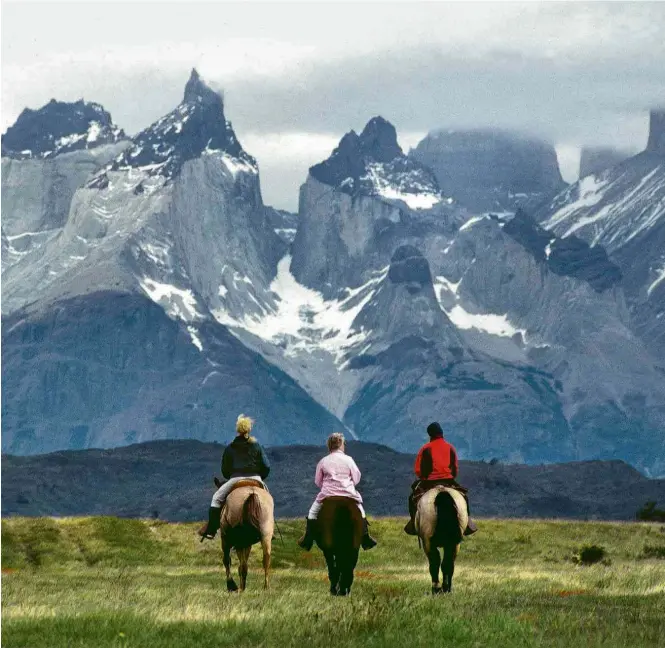  ?? Divulgação ?? Montanhas Cuernos del Paine, no Parque Nacional Torres del Paine, no Chile