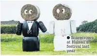  ?? Scarecrows at Halsall’s festival last year ??