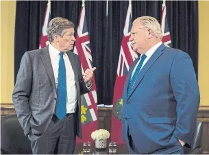  ?? TIJANA MARTIN/THE CANADIAN PRESS ?? By slashing the size of city council, Premier Doug Ford is looking to settle old political scores against Toronto and Mayor John Tory, Royson James writes.