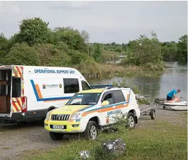  ??  ?? Incident: Scene at the quarry where the two boys drowned