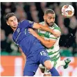  ?? FOTO: DPA ?? Torschütze Lucas Alario (li.) gegen Cameron Carter-vickers.