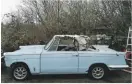  ??  ?? LHD Herald Convertibl­e was supplied new to California – and last on the road in 1982.