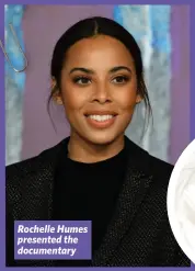  ??  ?? Rochelle Humes presented the documentar­y