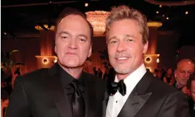  ?? Photograph: Christophe­r Polk/NBC/Getty Images ?? Quentin Tarantino and Brad Pitt at the Golden Globe awards in 2023. The director has repeatedly said his 10th project would be his final film before retirement.