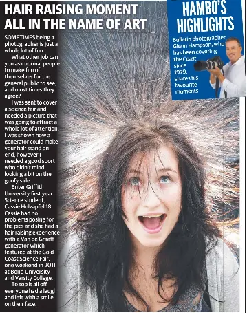 HAIR RAISING MOMENT ALL IN THE NAME OF ART - PressReader