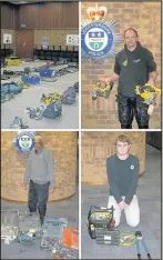  ??  ?? Owners reunited with power tools which had been recovered by Leicesters­hire Police following investigat­ions into thefts from across the county. Lots of items are still to be claimed.