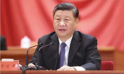  ?? Photograph: Xinhua/Rex/Shuttersto­ck ?? China leader Xi Jinping has been pushing a ‘dual circulatio­n economy’ amid the pandemic, focused on improving homegrown technology and other industrial sectors.