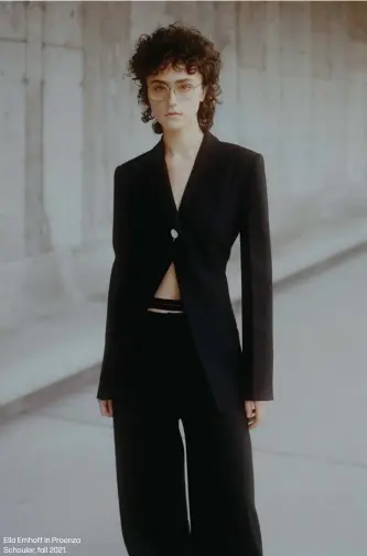  ??  ?? Ella Emhoff in Proenza Schouler, fall 2021.