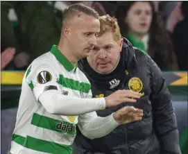  ??  ?? Neil Lennon (right) rearranged his system for Griffiths in January