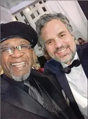  ??  ?? Robert “Bobby” Allen of Washington Twp. is pictured with actor Mark Ruffalo, who announced that “American Factory” had won the Oscar.
