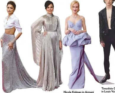  ?? ?? Zendaya in Valentino and Bulgari (vogue.com)
Olivia Colman in Dior (harpersbaz­aar.com)