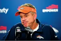  ?? DAVID DERMER/ASSOCIATED PRESS FILE PHOTO ?? Coach Sean Payton and his Denver Broncos committed more than $250 million in contracts only to miss the playoffs for the eighth straight season after going 8-9 in Payton’s first season.