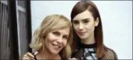  ?? CHRIS PIZZELLO/INVISION — AP FILE PHOTO ?? Writer-director Marti Noxon, left, and actress Lily Collins pose at the London West Hollywood hotel to promote their film, “To the Bone,” in West Hollywood, Calif.