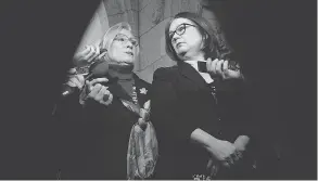  ?? JUSTIN TANG / THE CANADIAN PRESS ?? Minister of Crown-Indigenous Relations and Northern Affairs Carolyn Bennett, left, and Minister of Indigenous Services Jane Philpott in Ottawa on Monday.