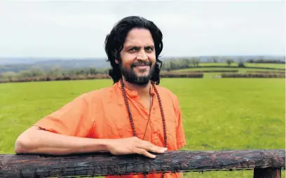  ?? Picture: Richard Williams ?? Yogachariy­a Jnandev (Surender Saini) runs the Satsanga Yoga Ashram in Login, Carmarthen­shire.