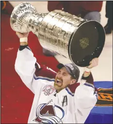  ?? — THE ASSOCIATED PRESS ?? Defenceman Ray Bourque finally won that elusive Stanley Cup, in 2001, though he did it with the Colorado Avalanche and not his long-time team, the Boston Bruins.