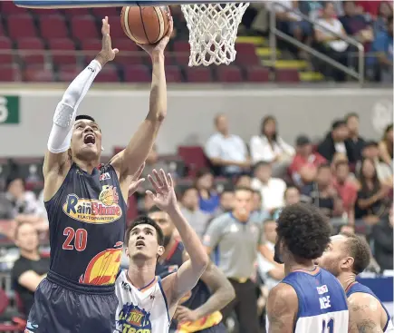  ??  ?? THE RAIN OR SHINE ELASTO PAINTERS sent their quarterfin­als with the TNT KaTropa to a do-or-die on Friday after their 106-102 victory last night.