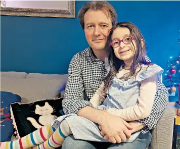  ??  ?? Richard Ratcliffe with his daughter Gabriella, 5. He has not spent Christmas with her since his wife was imprisoned in Iran in 2016