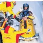  ?? FOTO: IMAGO ?? Johannes Lochner und Georg Fleischhau­er fahren zum WM-Titel.