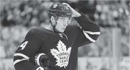  ?? JOHN E. SOKOLOWSKI/USA TODAY SPORTS ?? Maple Leafs forward Auston Matthews has gotten a point in 10 consecutiv­e games.