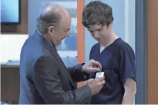 ?? ABC ?? Aaron (Richard Schiff, left), Shaun (Freddie Highmore) and The Good Doctor have been a card-carrying success.