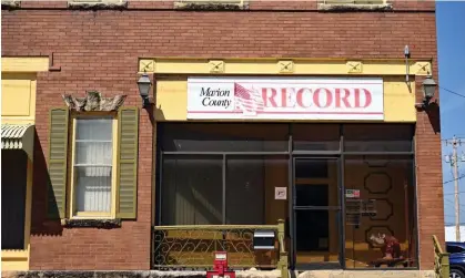  ?? ?? The Marion County Record office in Marion, Kansas on 12 August 2023. Photograph: Mark Reinstein/Alamy