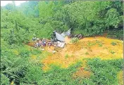  ?? HT PHOTO ?? The site where landslide triggered by heavy rain took 9 lives in Tamenglong district in Manipur on Wednesday.