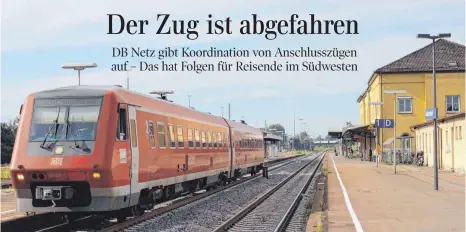  ?? ARCHIVFOTO: WOLFGANG HEYER ?? Knapp verpasst: Am Bahnhof Aulendorf erreichen Reisende ihren Anschlussz­ug seltener als an anderen Bahnhöfen im Land.