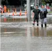  ??  ?? Flooding in the Hutt Valley.