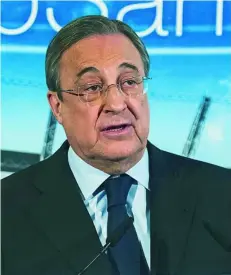  ?? EFE ?? Florentino Pérez presidió contra el Eibar su partido número 1.000