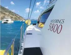  ??  ?? The Moorings is among several charter services offering vessels to tourists visiting the stunning British Virgin Islands. MICHELE JARVIE