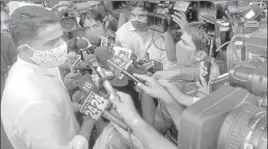  ?? ANI ?? Sachin Pilot outside the Rajasthan assembly on Friday.