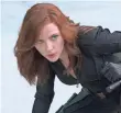  ?? MARVEL ?? With her latest turn in Captain America: Civil War, more people want a solo Black Widow movie starring Scarlett Johansson.