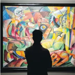  ??  ?? A visitor looks at Heinrich Campendonk’s Harlequin and Columbine at the Museum of Fine Arts in Montreal. A new medical approach sees arts and culture as a key part of health and well-being.