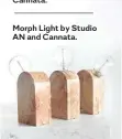  ??  ?? Morph Light by Studio AN and Cannata.