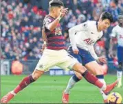  ?? REUTERS ?? ■ Son Heung-min (R) scored the winner in the 83rd minute.