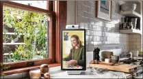  ?? FACEBOOK VIA AP ?? Portal represents Facebook’s entry into selling smart speaker devices. Portal features a camera that uses artificial intelligen­ce to automatica­lly pan and zoom as people move around during calls.