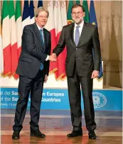  ?? (Sipa) ?? Mariano Rajoy con el primer ministro italiano Paolo Gentiloni.