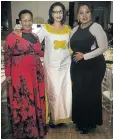  ??  ?? At the dinner were, from left, Minister of Tourism Tokozile Xasa, Maya Ludovic de Lys and first lady Bongi Ngema-Zuma